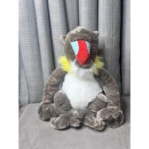 Fiesta Mandrill Baboon Monkey 12 Inch Sitting Plush Stuffed Animal Toy Realistic